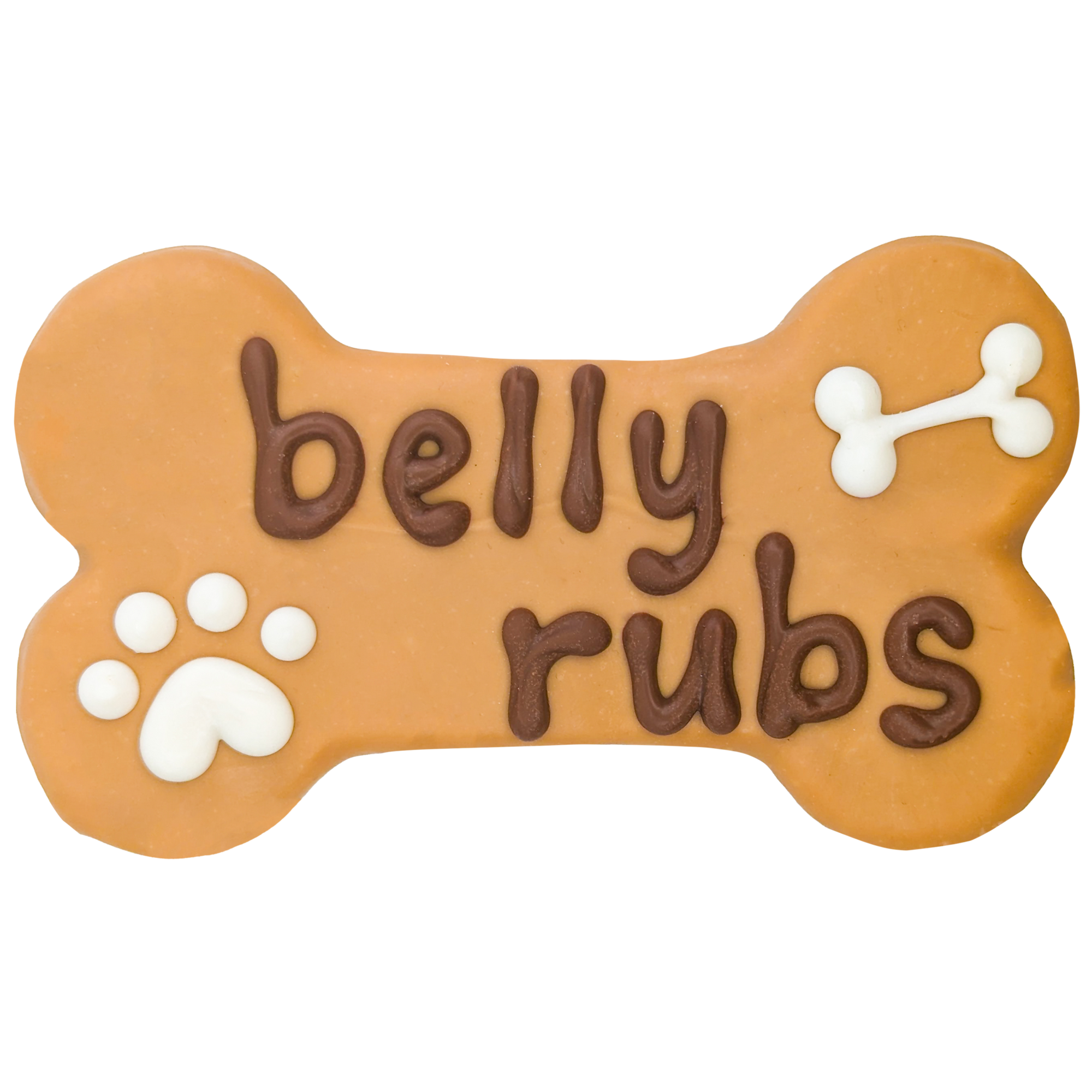 belly rubs dog cookie bone