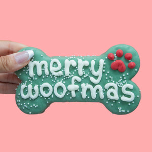 Merry Woofmas 6" Bone | Holiday