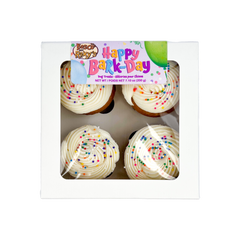 Prepackaged Sprinkled 3D Vanilla Medium Cupcake (4pk) | Birthday