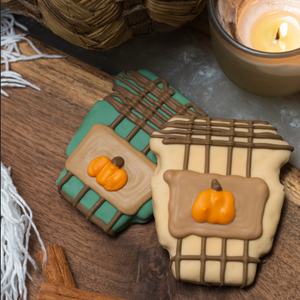 fall themed latte cookies for dogs