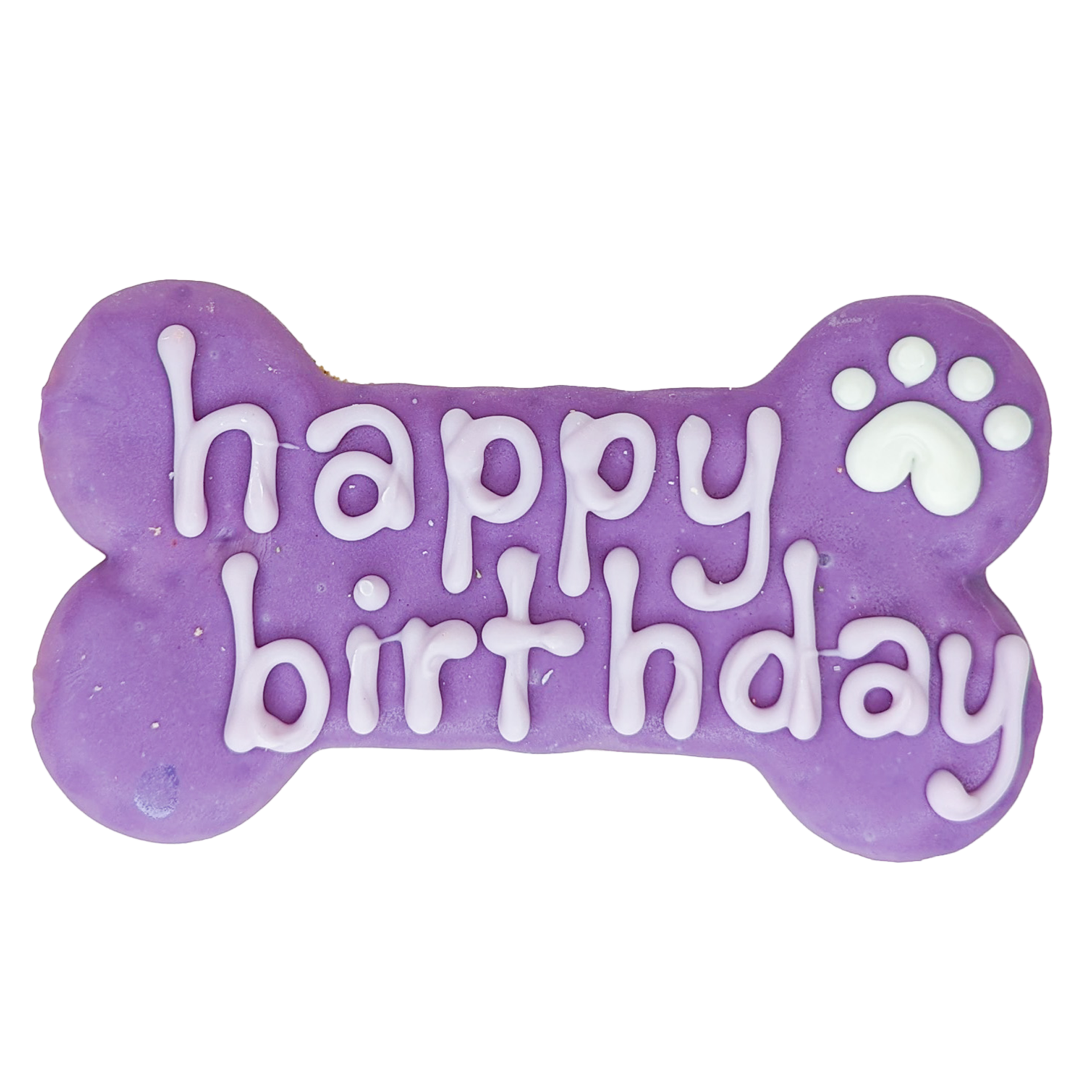 Purple Happy Birthday 6" Bone | Birthday